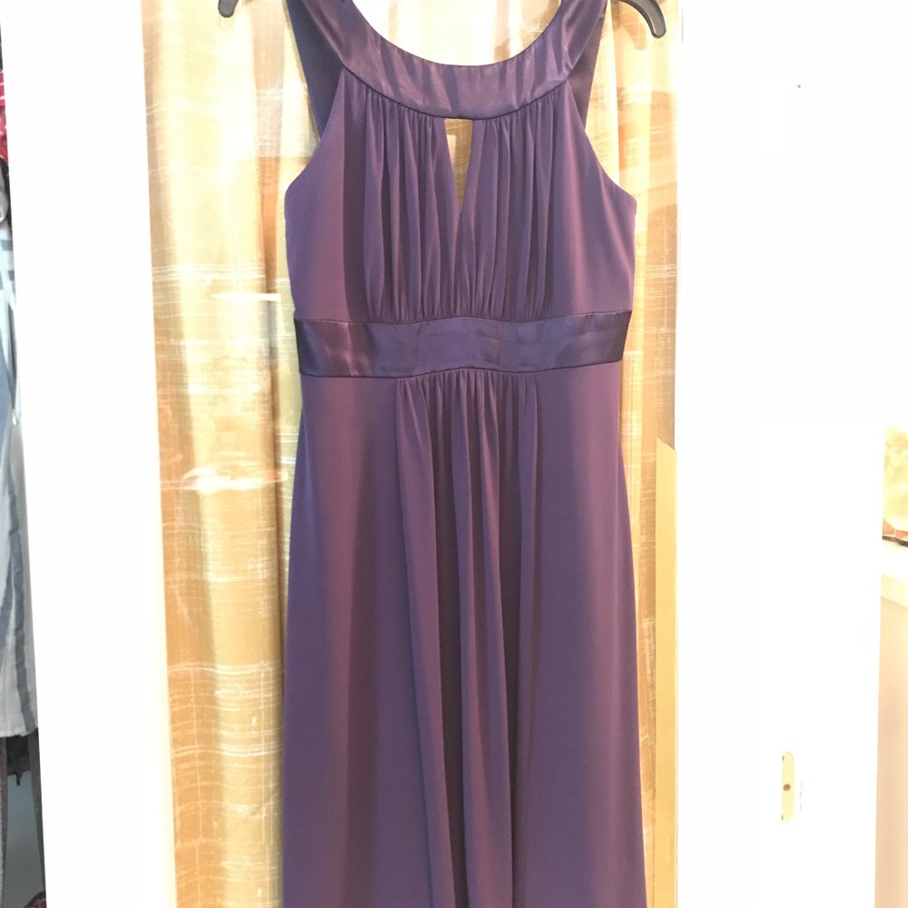 David’s Bridal lapis gown
